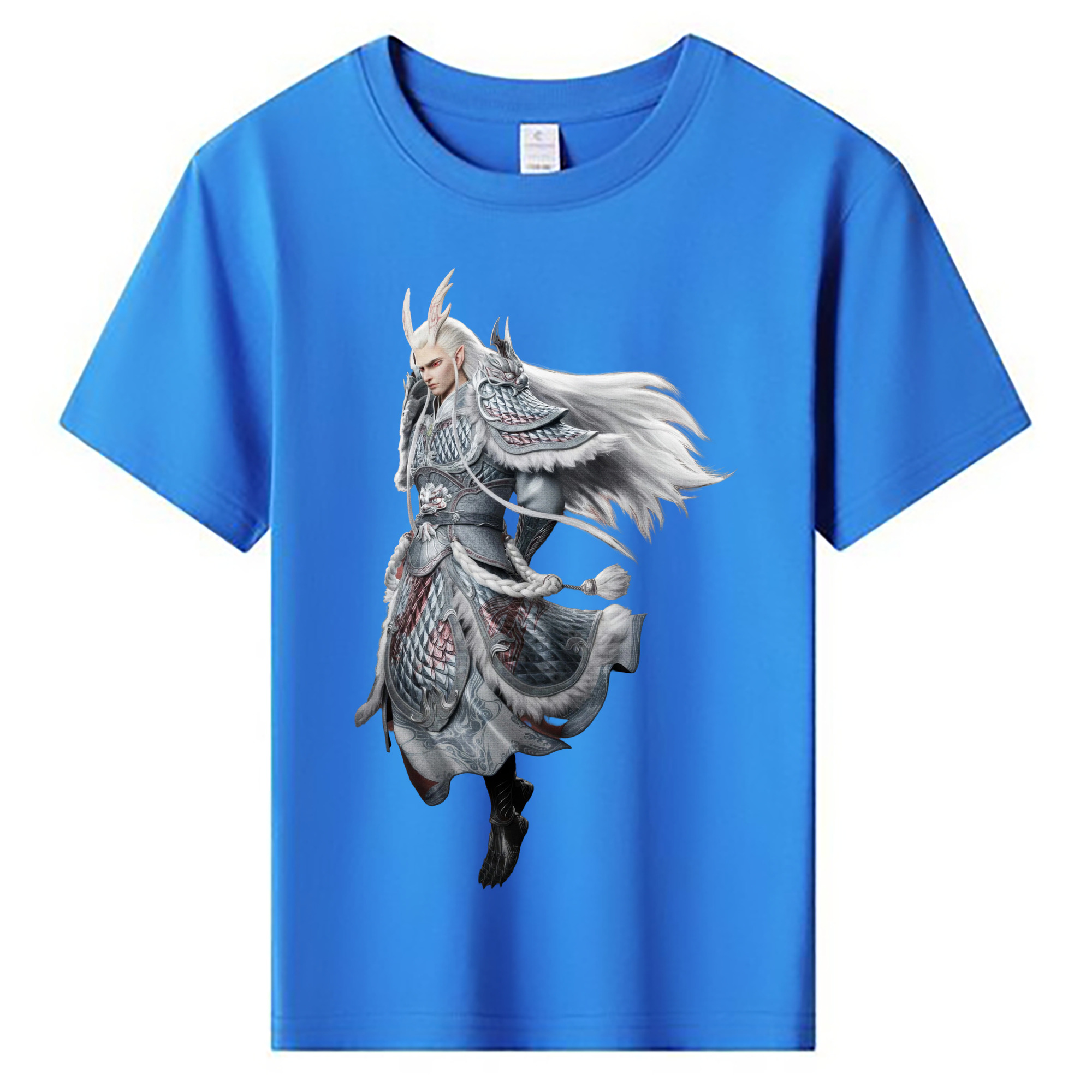 （画像用） Ne Zha 2 ナタ 魔童の大暴れ 綿100％キッズTシャツ（フロントプリント）